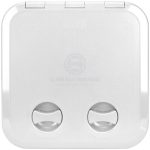 Europa Access Hatch ASA Plastic Single Handle 380mm x 380mm Black & White