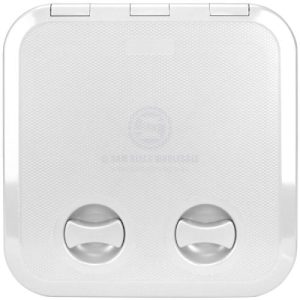 Europa Access Hatch ASA Plastic Single Handle 380mm x 380mm Black & White