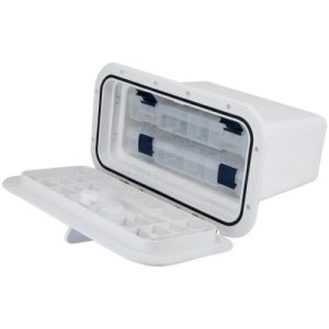 Tackle Storage Box Jim Black Saralon 2 Drawer 375x205x225mm White & Black