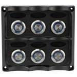 Relaxn Switch Panel Push Button SS 6 Gang & LED Indicators