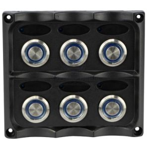 Relaxn Switch Panel Push Button SS 6 Gang & LED Indicators